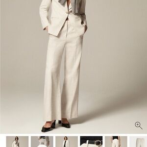 Preowned J. Crew Carolina Linen Pant Flax Ivory Pants 12P